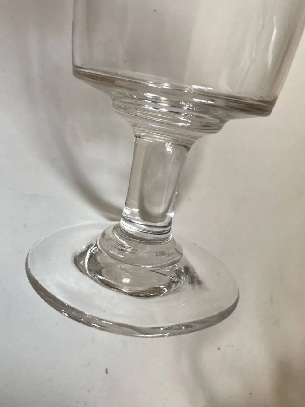Set de 4 verres rouleau 19e en verre irrégulier