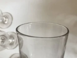 Set de 4 verres rouleau 19e en verre irrégulier