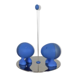 Set et poivre Alessi modèle Lilliput bleu de Stefano Giovannoni