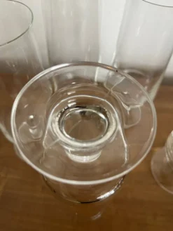 Set 5 flûtes à champagne cristal années 70