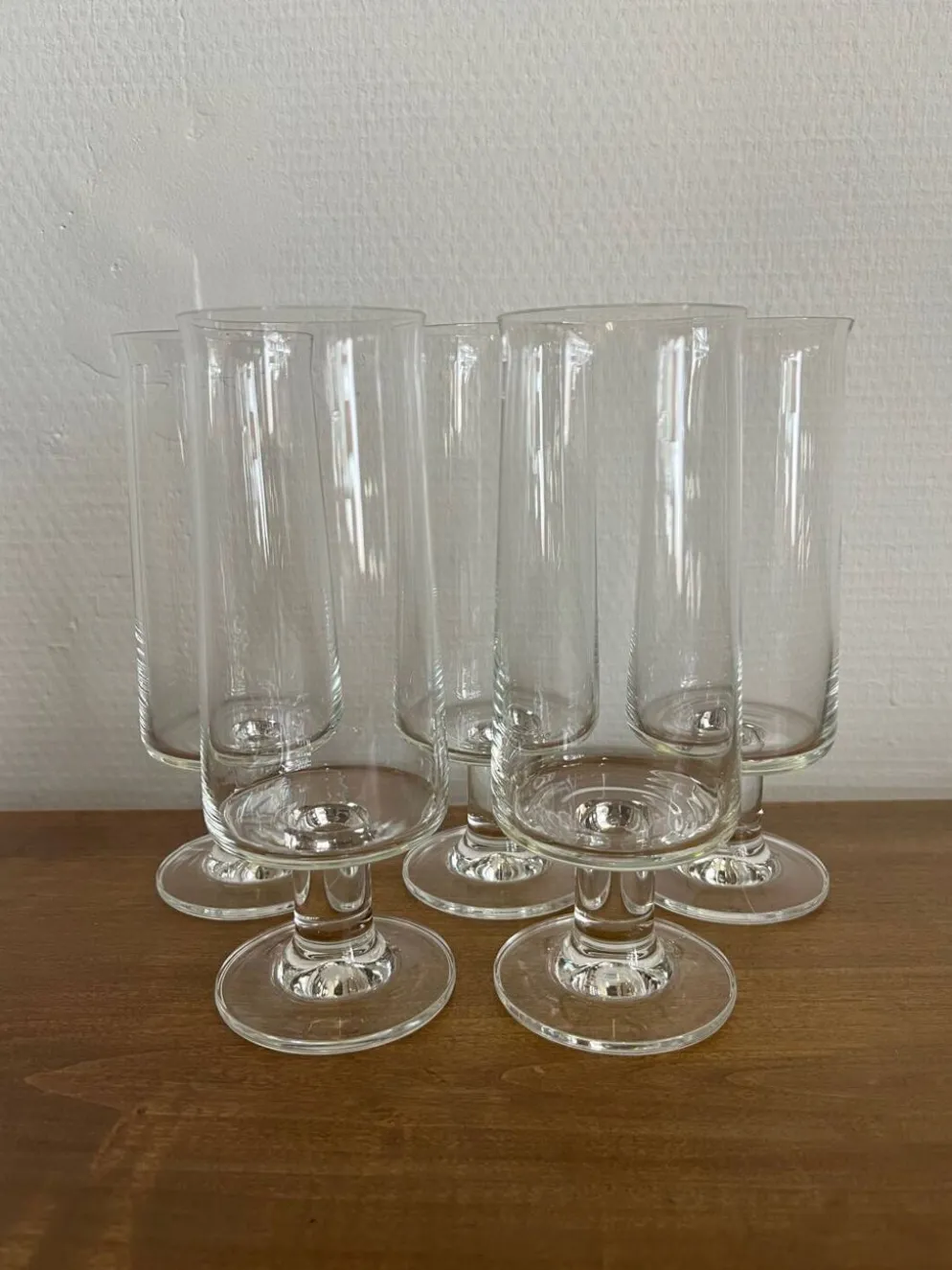 Set 5 flûtes à champagne cristal années 70