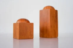 Set of Danish modernist teak salt and pepper shakers, set of 2.