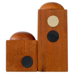 Set of Danish modernist teak salt and pepper shakers, set of 2.