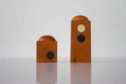 Set of Danish modernist teak salt and pepper shakers, set of 2.