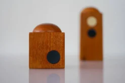 Set of Danish modernist teak salt and pepper shakers, set of 2.