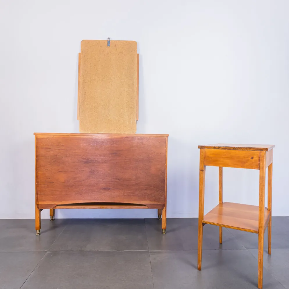 Set of 2 entry console furniture with 60s mirror