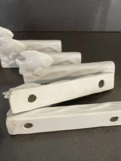 Set 6 porte couteaux porcelaine Poisson