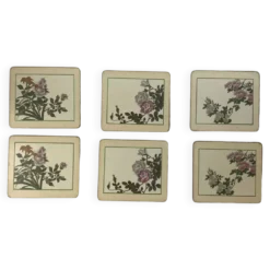 6 sets de table florale