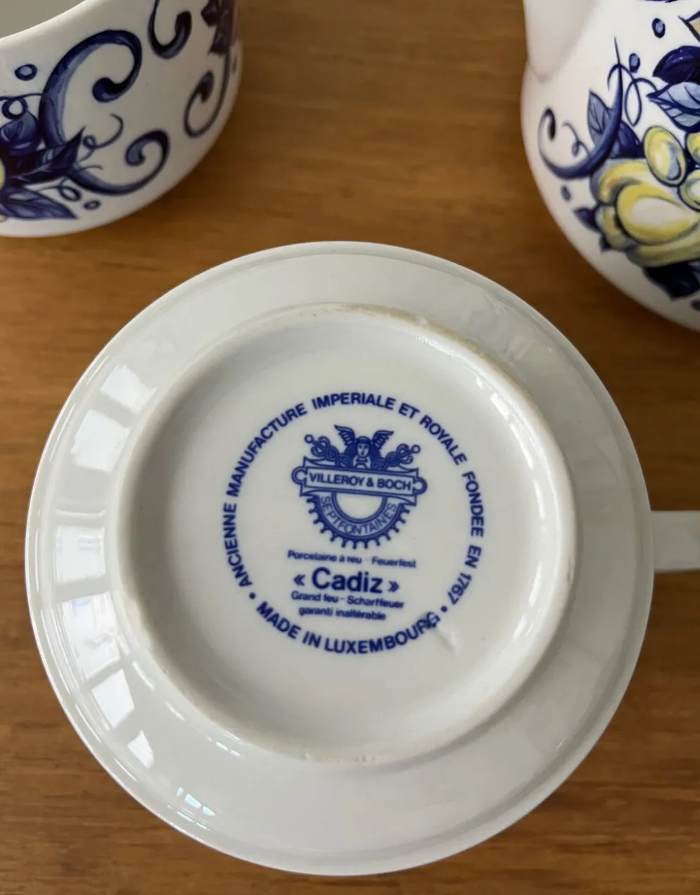 Set 2 tasses thé et théière Cadix par Villeroy et Boch
