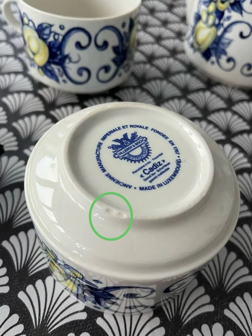 Set 2 tasses thé et théière Cadix par Villeroy et Boch