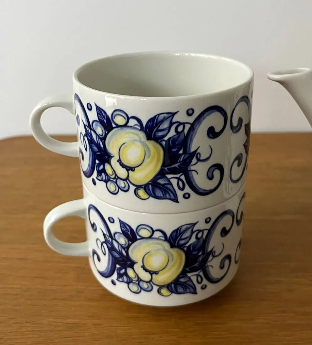 Set 2 tasses thé et théière Cadix par Villeroy et Boch