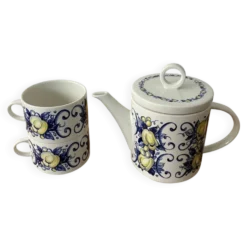 Set 2 tasses thé et théière Cadix par Villeroy et Boch