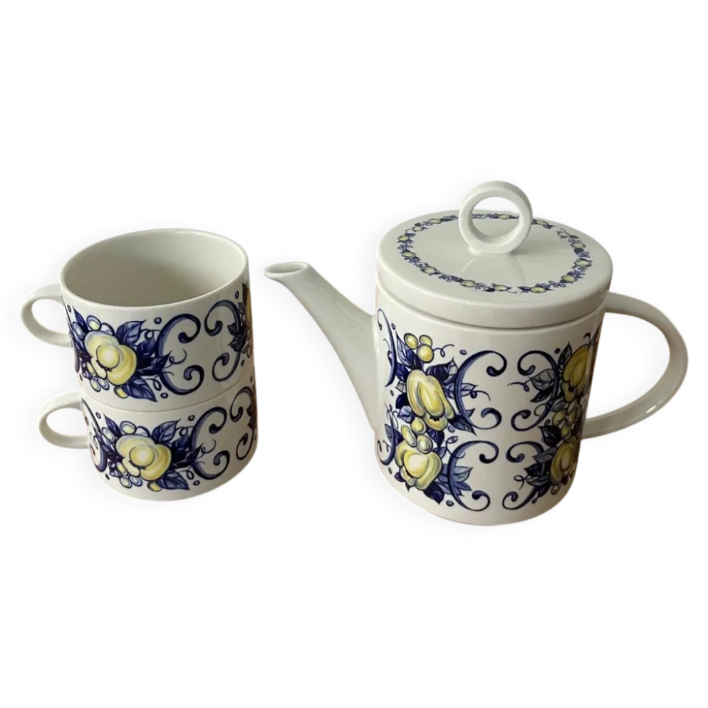 Set 2 tasses thé et théière Cadix par Villeroy et Boch