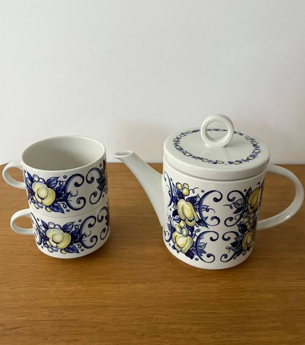 Set 2 tasses thé et théière Cadix par Villeroy et Boch