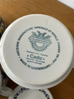 Set 2 tasses thé et théière Cadix par Villeroy et Boch