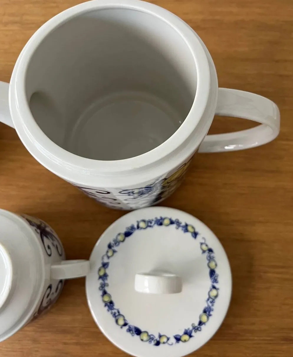 Set 2 tasses thé et théière Cadix par Villeroy et Boch