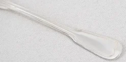 Sfam modèle Filet, 12 fourchettes à gâteaux longues, 16 cm, en métal argenté.