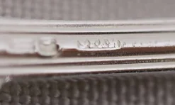 Sfam modèle Filet, 12 fourchettes à gâteaux longues, 16 cm, en métal argenté.