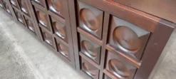 Sideboard Vintage Brutaliste en Acajou 1970's
