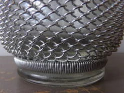 Siphon en verre et maille d'acier tressé - Fabriqué en Tchécoslovaquie