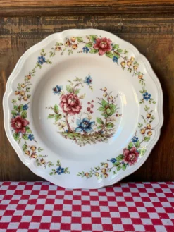 Six assiettes creuses 1960 Sarreguemines modèle Eden