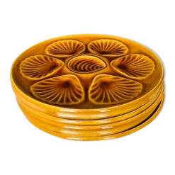 Six assiettes à huites