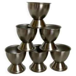 Six coquetiers métal
