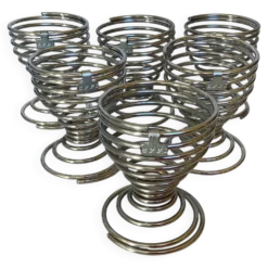 Six coquetiers ressort spirale
