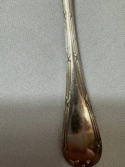 Six cuillères à café Christofle, métal argenté vermeil