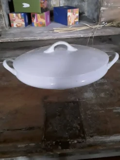 Soupiere ovale faïence Limoges 19ème