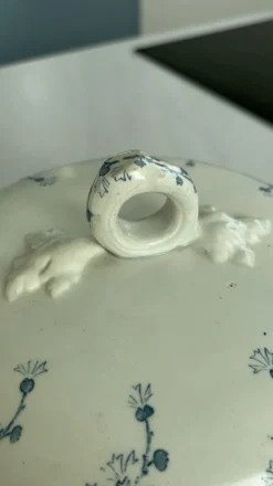 Soupiere terre de fer Lunéville Neva – faïence ancienne française déco
