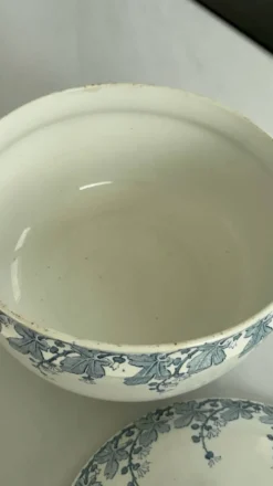 Soupiere terre de fer Lunéville Neva – faïence ancienne française déco