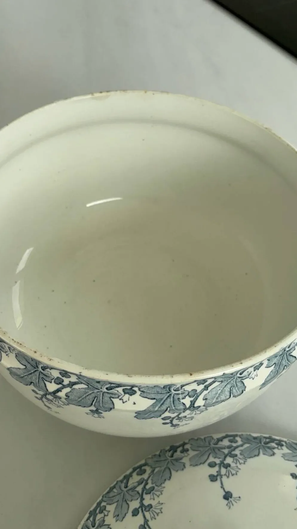 Soupiere terre de fer Lunéville Neva – faïence ancienne française déco