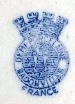 Soupière ancienne Badonviller – demi-porcelaine ivoire, fleurs et dorure