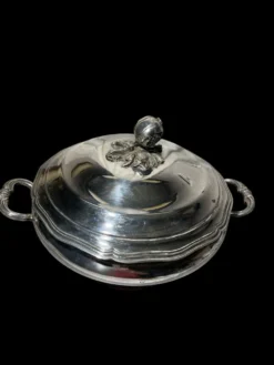 Soupière ancienne en métal argenté – Fin du XIXe siècle