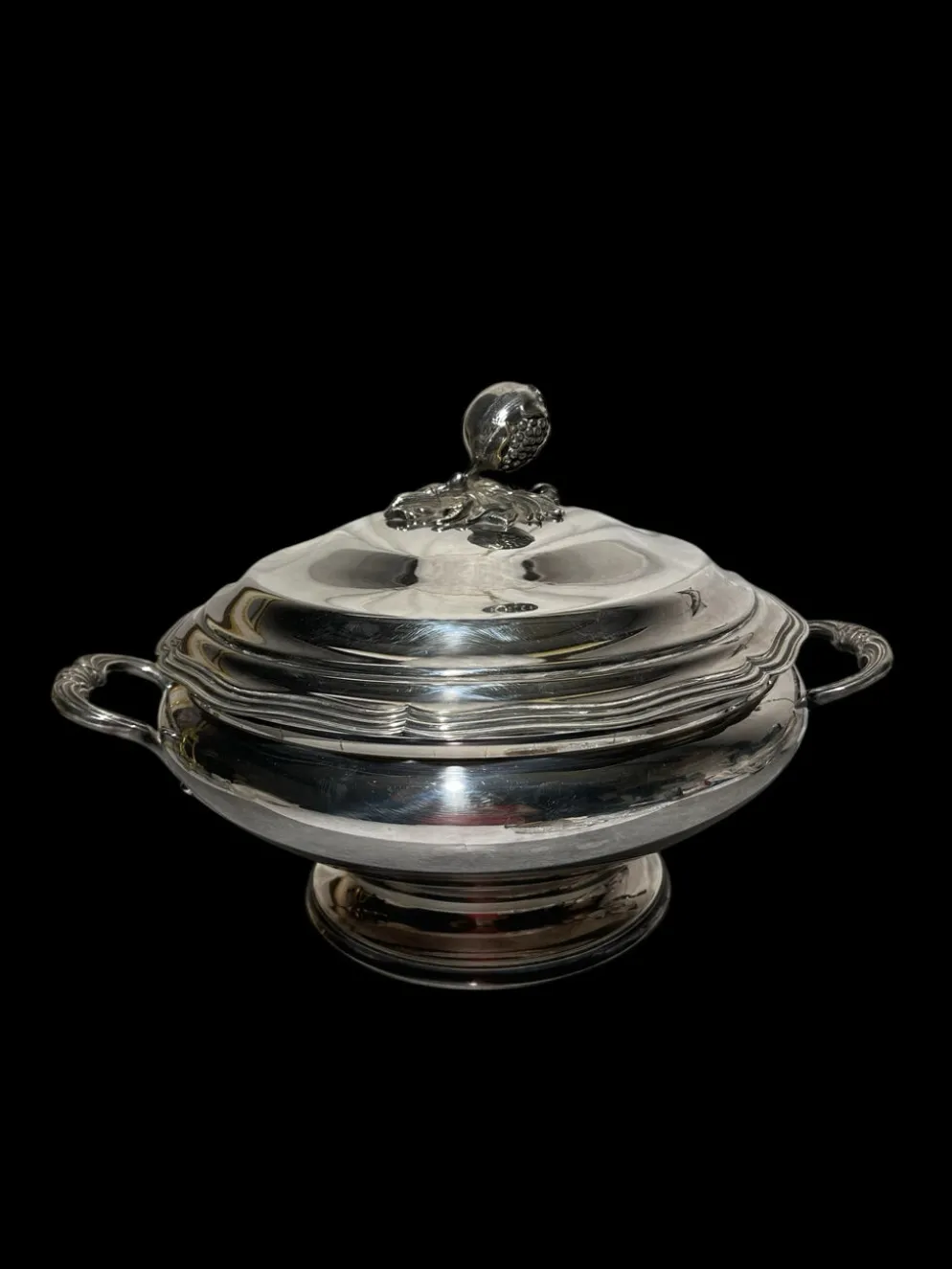 Soupière ancienne en métal argenté – Fin du XIXe siècle