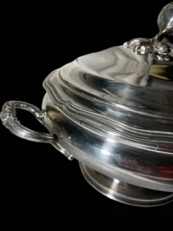 Soupière ancienne en métal argenté – Fin du XIXe siècle