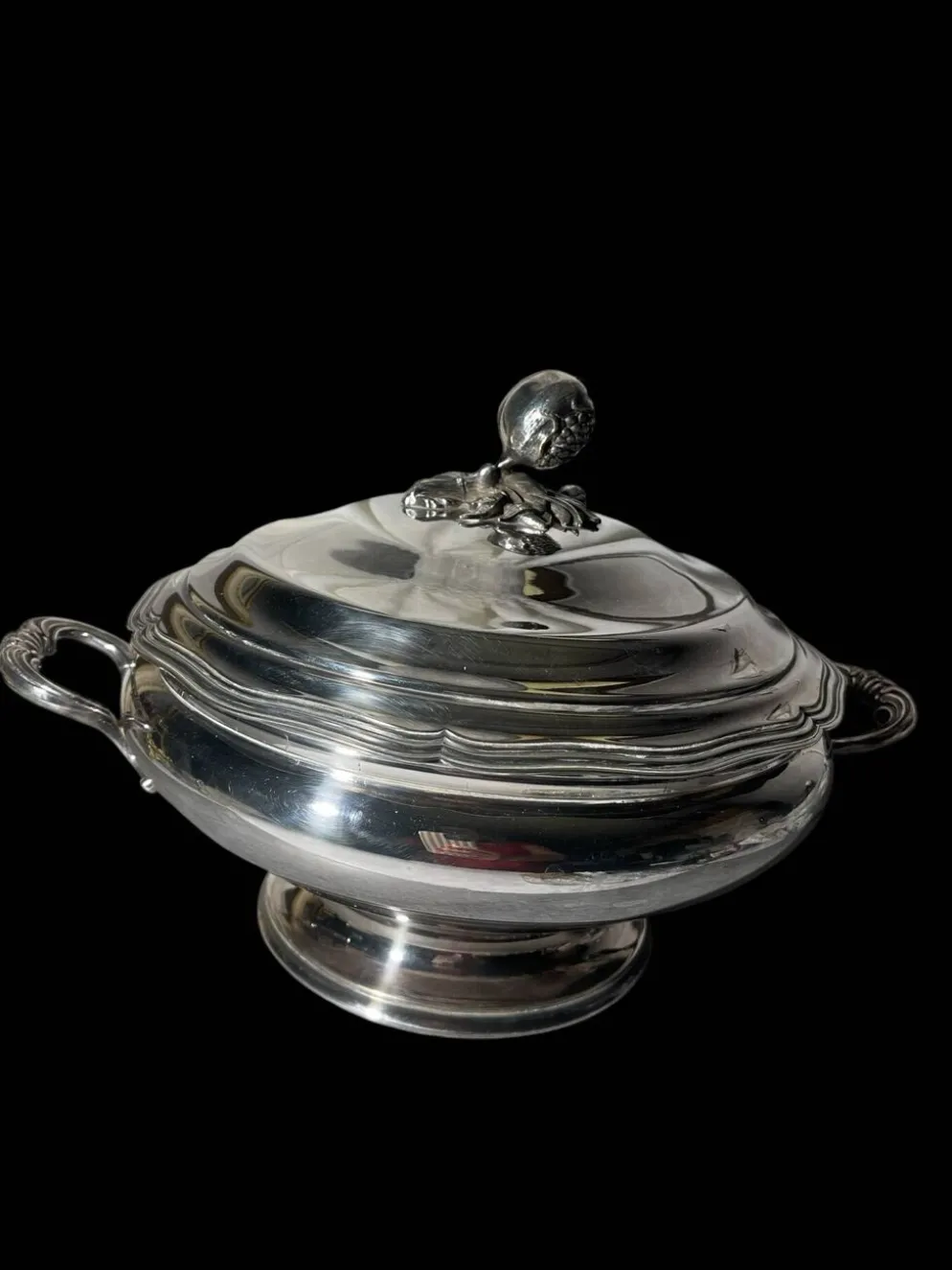 Soupière ancienne en métal argenté – Fin du XIXe siècle