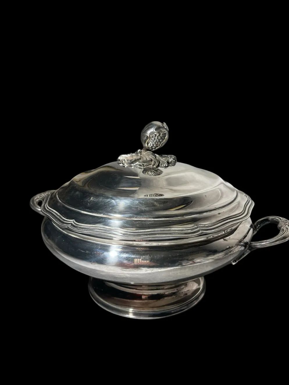 Soupière ancienne en métal argenté – Fin du XIXe siècle