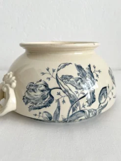 Soupière ancienne en terre de fer « Tulipes » Gien