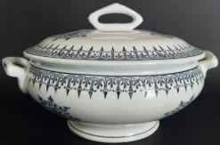 Soupière ancienne faïence Saint Amand décor primax