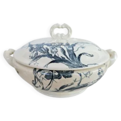 Soupière ancienne Gien Iris Terre de Fer
