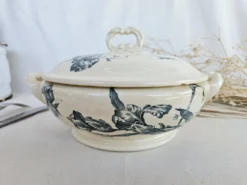 Soupière ancienne Gien Iris Terre de Fer