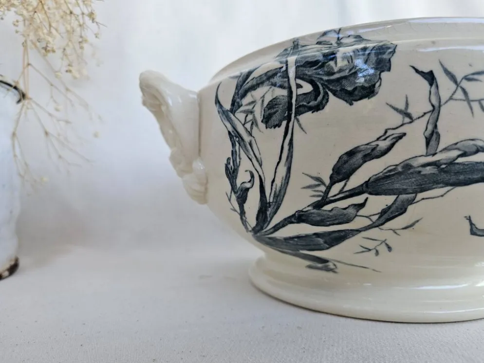 Soupière ancienne gien modèle iris