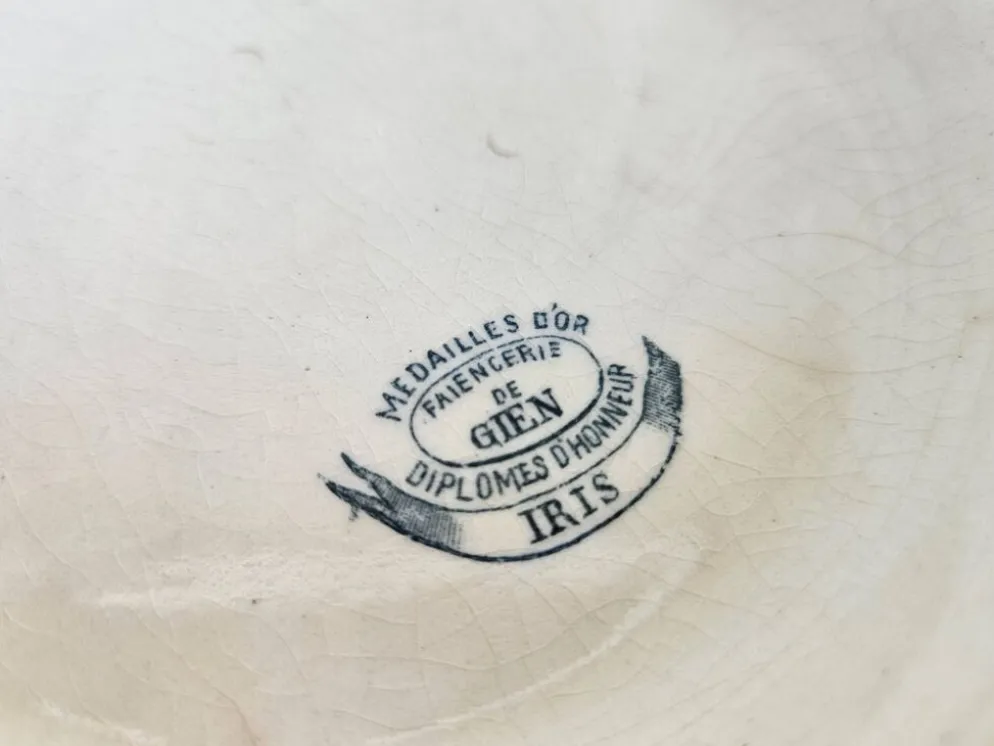 Soupière ancienne gien modèle iris
