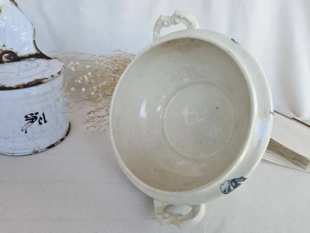 Soupière ancienne gien modèle iris