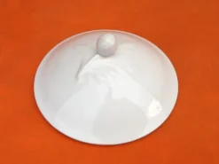 Soupière ancienne Porcelaine blanche à décor de feuilles de chêne
