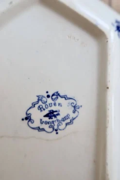 Soupière ancienne terre de fer Longchamp modèle Rouen XIXe siècle