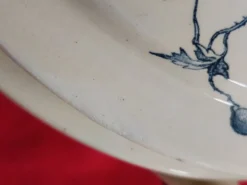 soupière ancienne Terre de Feu 1920/1930 décor oiseaux et insectes