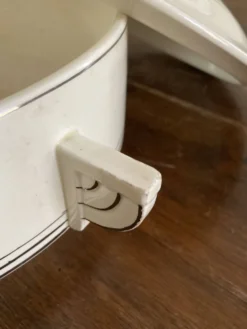Soupière Art déco - blanc crème
